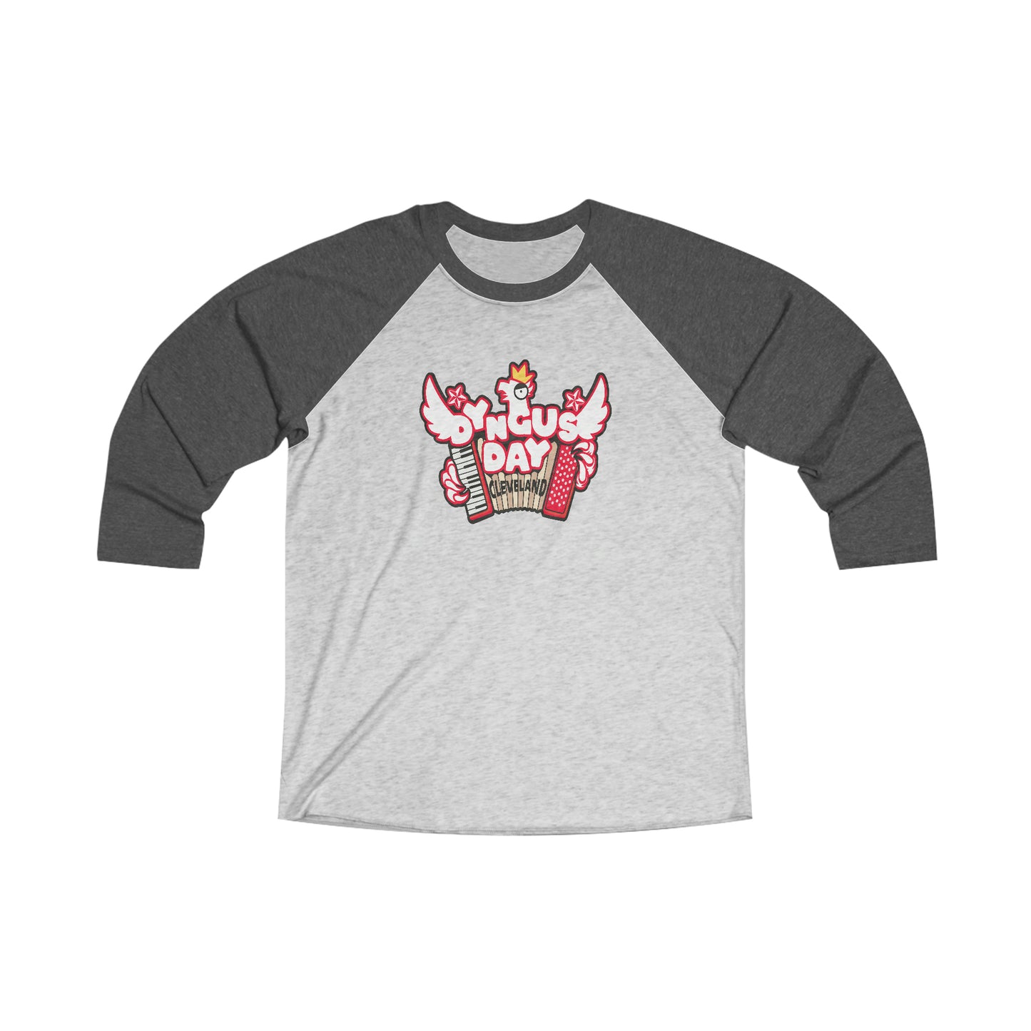 Cleveland Dyngus Day Polish Eagle 3/4 Tri-Blend Raglan